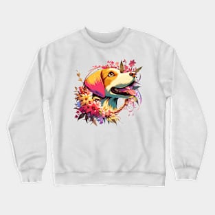 Harrier's Joyful Portrait, Perfect Mother's Day Dog Mom Gift Crewneck Sweatshirt